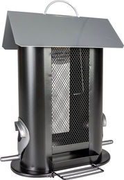 Duvo+ Futterspender Futtersäule aus Metall für Nüsse Schwarz – Bild 1 von 4