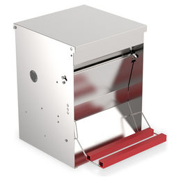 Produktbild von Duvo+ Futtertrog aus Metall in Silber mit Huhn Geschmack - 6 kg
