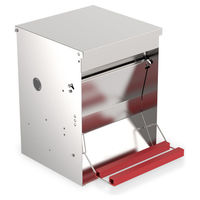 Produktbild von Duvo+ Futtertrog aus Metall in Silber mit Huhn Geschmack - 6 kg