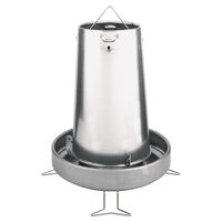 Produktbild von Duvo+ Futtertrog für Geflügel aus Metall verzinkt mit Füßen - 10 kg