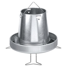 Duvo+ Futtertrog für Hühner aus verzinktem Metall mit Füßen - 5 kg – Bild 1 von 2