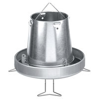 Produktbild von Duvo+ Futtertrog für Hühner aus verzinktem Metall mit Füßen - 5 kg
