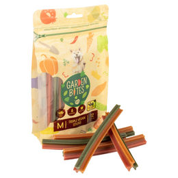 Duvo+ Garden Bites Triple Vegan Zahnpflege-Snacks für Hunde glutenfrei und ohne tierisches Protein Größe M – Bild 1 von 3