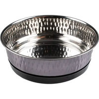 Produktbild von DUVO+ Glossy Fix Futternapf aus Edelstahl für Hund und Katze in Silber und Schwarz
