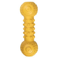 Produktbild von Duvo+ Griplay Dumbbell Kauspielzeug aus Gummi für Hunde in Gelb