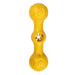 Duvo+ Griplay Knochen Kauspielzeug aus Gummi Gelb für Hunde aller Größen – Bild 1 von 5