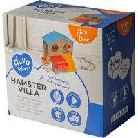 Produktbild von Duvo+ Hamster Villa aus Holz als Häuschen und Knabberspielzeug für Hamster und Mäuse