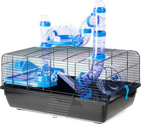 Duvo+ Hamsterkäfig Jerry 1 mit Panoramablick Schwarz 58x38x45 cm – Bild 1 von 5
