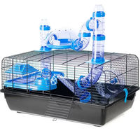 Produktbild von Duvo+ Hamsterkäfig Jerry 1 mit Panoramablick Schwarz 58x38x45 cm