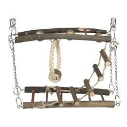 Duvo+ Hängebrücke aus Naturholz für Nagetiere 27 x 17 x 7 cm – Bild 1 von 2