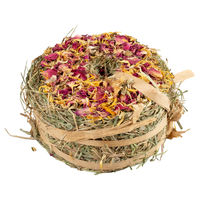 Produktbild von Duvo+ Heu-Donut mit Blumen-Topping und getrockneten Kräutern für Nager 65 g - 65 g