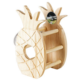 Duvo+ Heuraufe Ananas aus Holz für Kaninchen und Meerschweinchen – Bild 1 von 2
