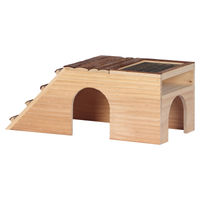 Produktbild von Duvo+ Holz-Gartenhaus Häuschen für Kaninchen und Meerschweinchen in Braun