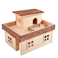 Produktbild von Duvo+ Holzhaus Mansion für Nagetiere mit Rindendach 31 x 25 x 24 cm