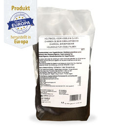Produktbild von Duvo+ Holzkohle als Ergänzungsfutter für Vögel und Tauben zur Unterstützung der Verdauung 500 g