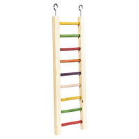 Produktbild von Duvo+ Holzleiter buntes Vogelspielzeug für Papageien 46 x 12,8 x 2 cm