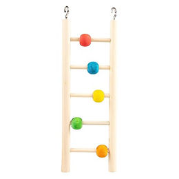 Produktbild von Duvo+ Holzleiter mit bunten Perlen für Vögel und Papageien
