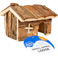 Produktbild von Duvo+ Holzlodge aus Rinde als Spiel- und Rückzugshäuschen für Nagetiere