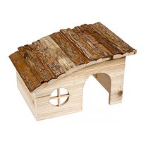 Produktbild von Duvo+ Holzlodge mit Schrägdach für Meerschweinchen und Kaninchen in Natur Braun - 840 g