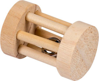 Duvo+ Holzspielrolle mit Glöckchen aus Naturholz 3,5 x 5 cm – Bild 1 von 2