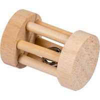 Produktbild von Duvo+ Holzspielrolle mit Glöckchen aus Naturholz 3,5 x 5 cm