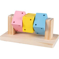 Produktbild von Duvo+ Holzspielzeug Spinnwürfel für kleine Nagetiere Bunt