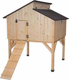 Duvo+ Hühnerstall Cackleberry Cottage Woodland aus Holz in Natur Beige mit FSC-Zertifizierung – Bild 1 von 3