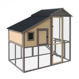 DUVO+ Hühnerstall Farmhouse Country aus Holz in Beige für Hühner und Kaninchen – Bild 1 von 2