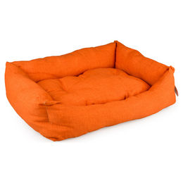 Duvo+ Hundebett aus Velours in Orange 85 x 70 x 20 cm – Bild 1 von 3