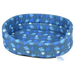 Duvo+ Hundebett Dogrelax Die Schlümpfe aus Plüsch Blau 40 x 25 x 13 cm – Bild 1 von 2