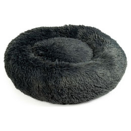 Duvo+ Hundebett Donut Snug Plüsch Grau Größe M – Bild 1 von 5