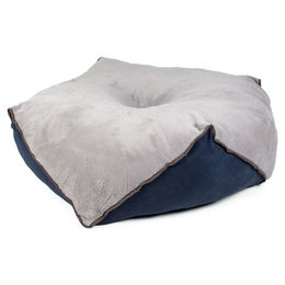 Duvo+ Hundebett Duotex Eco rund blau grau – Bild 1 von 4