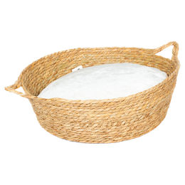 Produktbild von Duvo+ Hundebett Laguna aus Seegras in Beige/Weiß Größe S 39x39x13cm