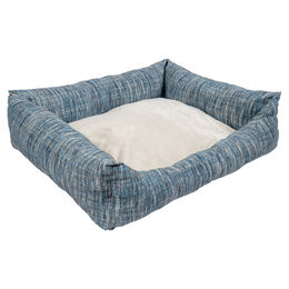 Duvo+ Hundebett Mellura aus Plüsch in Blau für mittlere Hunde 85 x 70 x 19 cm – Bild 1 von 1