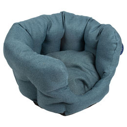 Duvo+ Hundebett oval Royal Blue mit hohem Rand und Kissen 50x45x27 cm – Bild 1 von 7