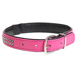 Produktbild von Duvo+ Hundehalsband Crystal Chic aus Kunstleder in Rosa