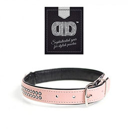 Duvo+ Hundehalsband Crystal Chic aus Kunstleder Rosa 28-33 cm – Bild 1 von 3