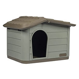 Duvo+ Hundehütte Pepita 2 aus Kunststoff wasserdicht Braun Grün 76 x 59 x 55 cm – Bild 1 von 5