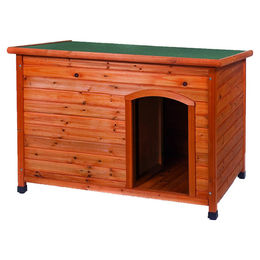 Duvo+ Hundehütte Woodland Balou aus Holz wasserfest Braun Größe S – Bild 1 von 2