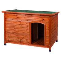 Produktbild von Duvo+ Hundehütte Woodland Balto Classic aus Holz für mittlere Hunde in Braun, 116 x 76 x 82 cm, wasserdicht
