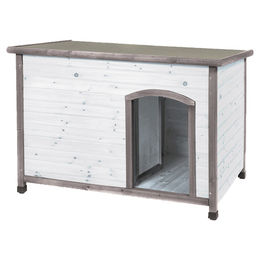 Duvo+ Hundehütte Woodland Balto Cottage aus Holz wasserdicht in Weiß Größe S – Bild 1 von 2