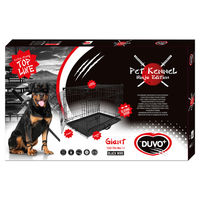 Produktbild von Duvo+ Hundekäfig Ninja Edition Transportbox aus Metall mit Schiebetür Schwarz