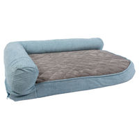 Produktbild von Duvo+ Hundekissen aus Memory Foam mit Tweed-Bezug in Blau/Schwarz Größe M