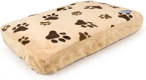 Duvo+ Hundekissen mit Pfotenabdruck in Beige, rechteckig, 80 x 55 x 10 cm – Bild 1 von 2