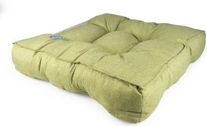 Duvo+ Hundekissen Quadri quadratisch grün/beige 101 x 101 x 18 cm – Bild 1 von 2