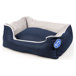 Duvo+ Hundekorb Airmesh rechteckig Blau/Grau Größe S – Bild 1 von 2