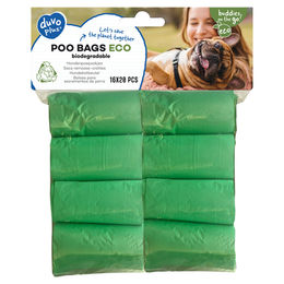 Duvo+ Hundekotbeutel Eco biologisch abbaubar grün 8 Rollen à 20 Stück - 8 x 20 Stk. – Bild 1 von 3