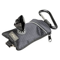 Produktbild von Duvo+ Hundekotbeutelspender aus Polyester in Schwarz mit 20 Beuteln und Karabiner - 1 Stk.