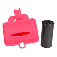 Produktbild von Duvo+ Hundekotbeutelspender aus Silikon in Rosa - 2 x 20 Stk.