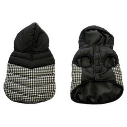 Duvo+ Hundemantel gefüttert wasserabweisend Nylon Schwarz/Weiß Größe L - 1 Stk. – Bild 1 von 3